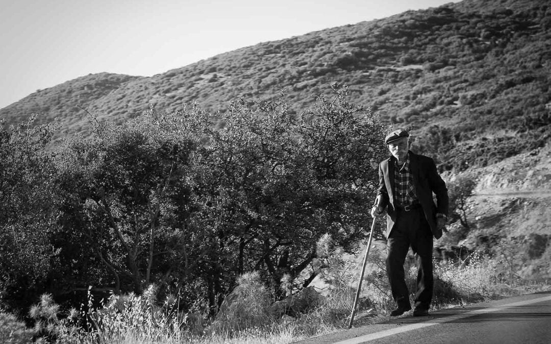 Old man in rural Greece